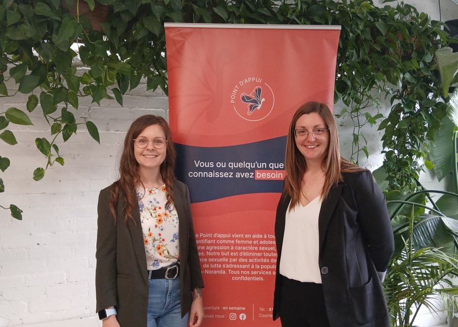 Renée-Maude Robin et Mélanie St-Pierre, intervenantes et gestionnaires au Point d'appui 2026