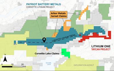 Arbor Metals - Projet Jarnet lithium