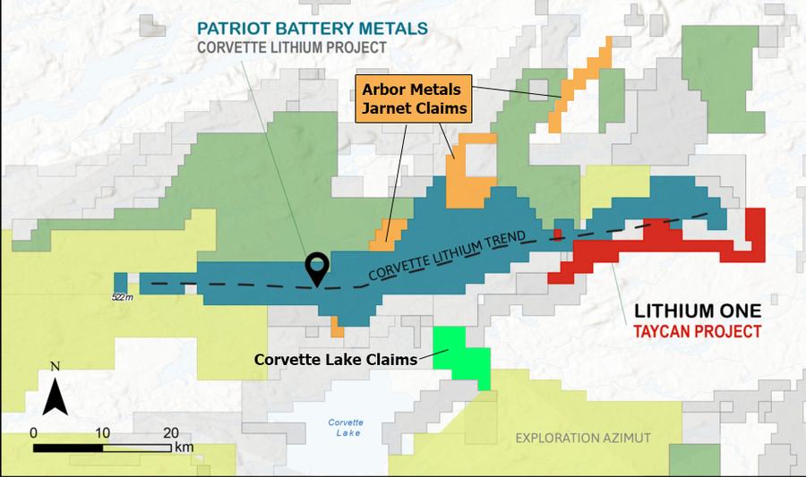 Arbor Metals - Projet Jarnet lithium