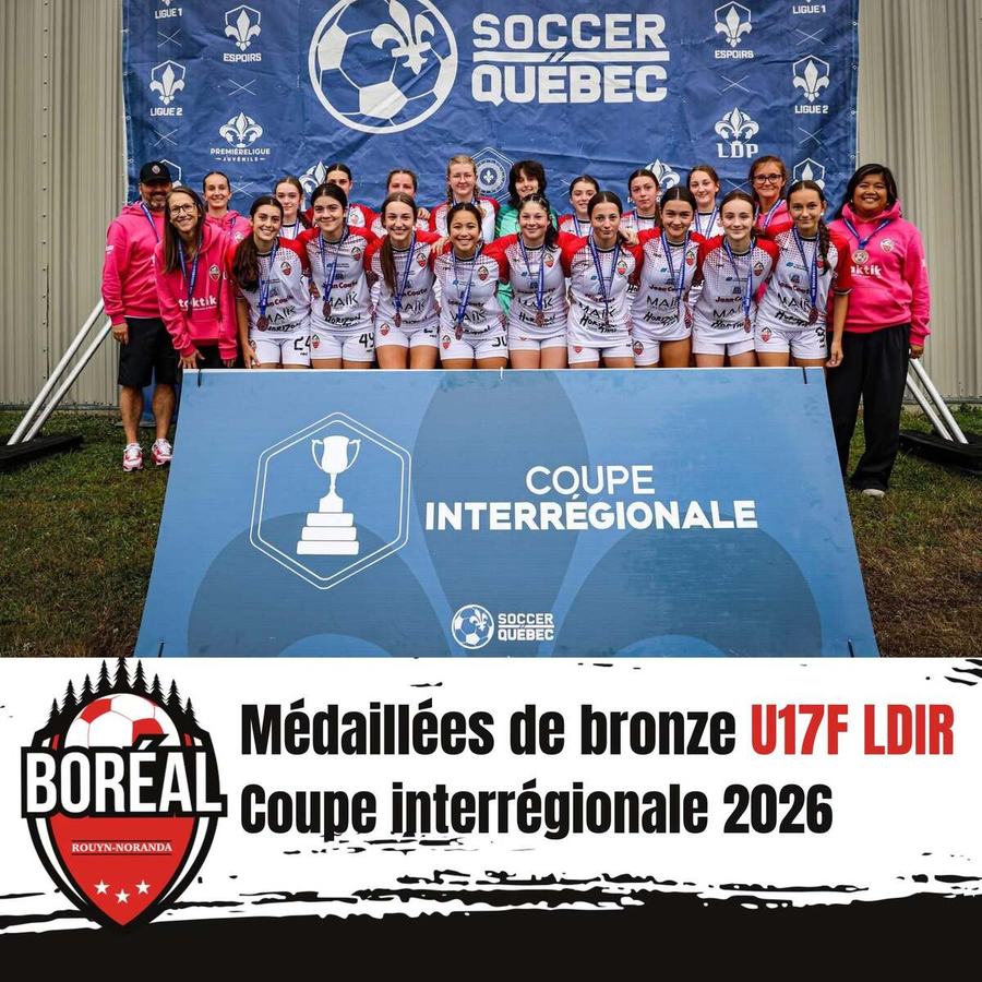 Club de soccer Boréal - féminine - médaille de bronze 2026