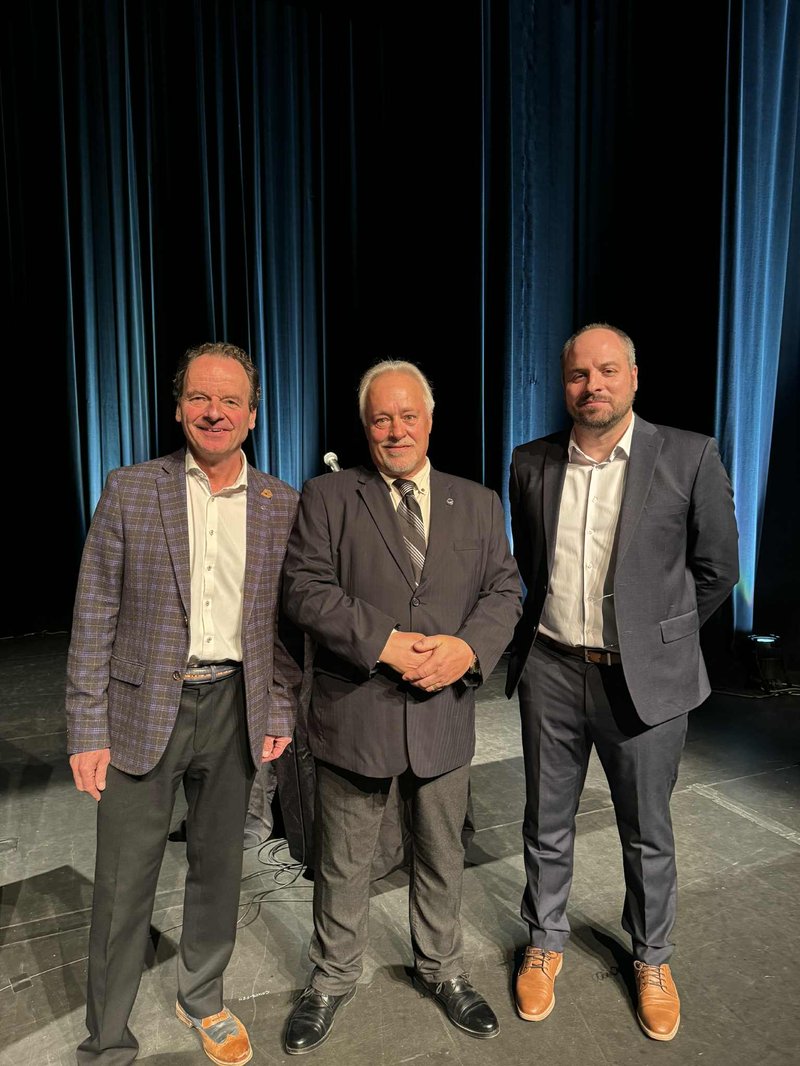 Les trois candidats.