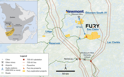 Fury Gold Mines - Projet Eau Claire - avril 2026