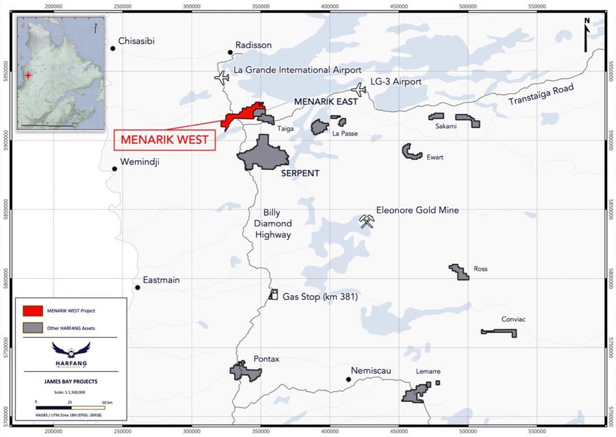 Harfang Exploration - Projet Ménarik - zone Adrian et Cox