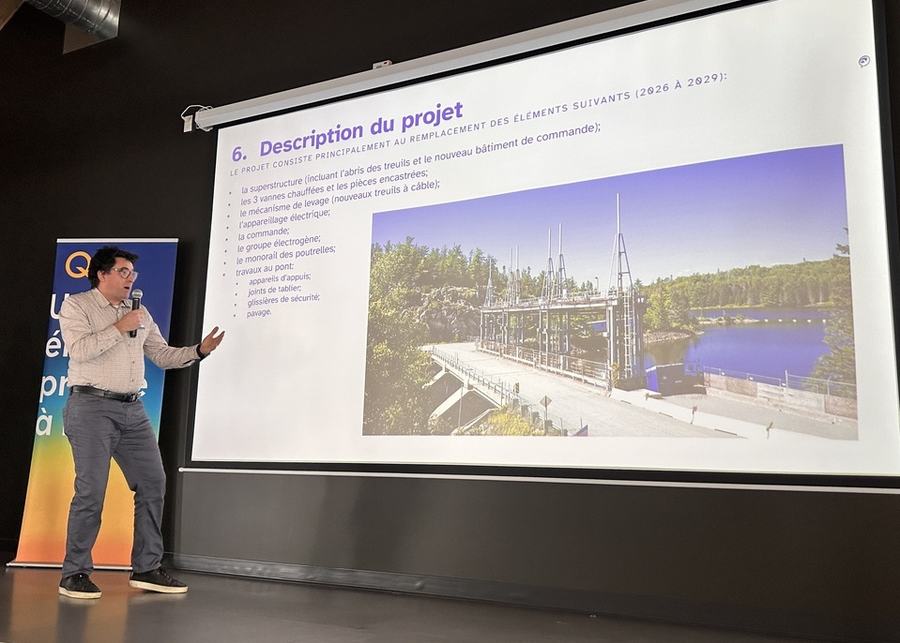 Hydro-Québec chantier à Rapides-des-Îles