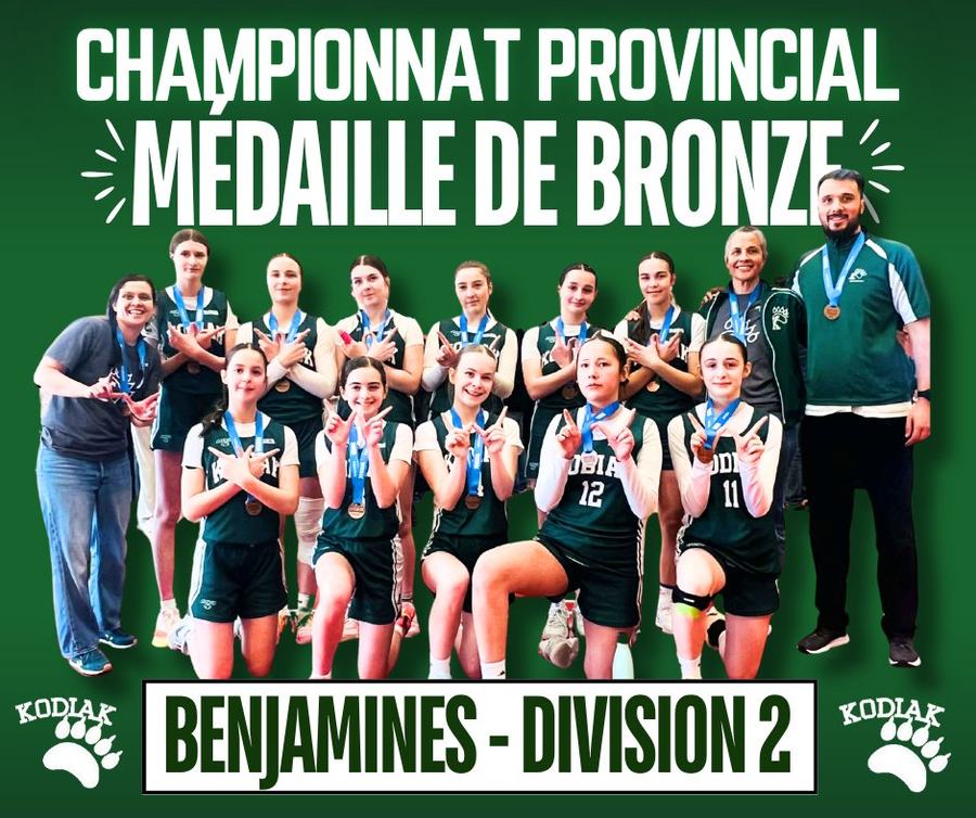 Kodiak - Benjamines - Division 2 - médaille de bronze 2026