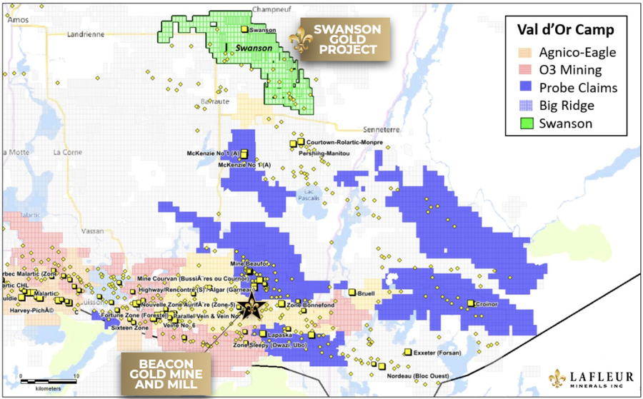 Lafleur Minerals - projet Swamson et Beacon