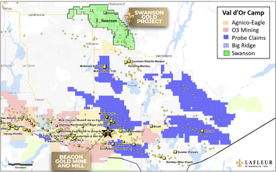 Lafleur Minerals - projet Swamson et Beacon