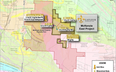 LaFleur Minerals - Acquisition du projet McKenzie East