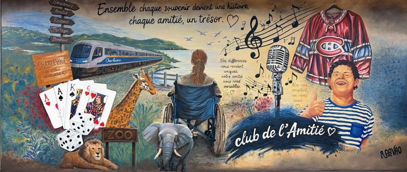 Murale Club de l'amitié des handicapés de l'Abitibi-Ouest