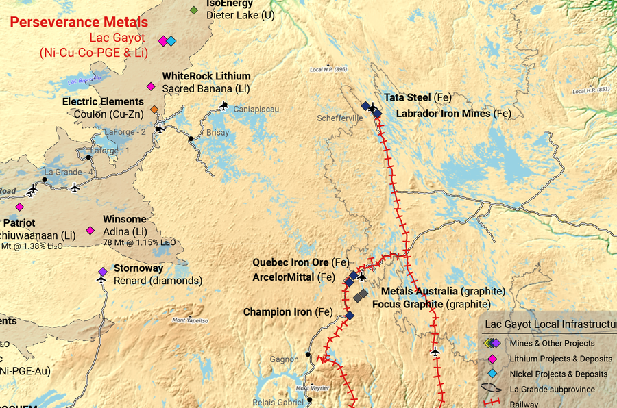 Perseverance Metals - projet Lac Gayot