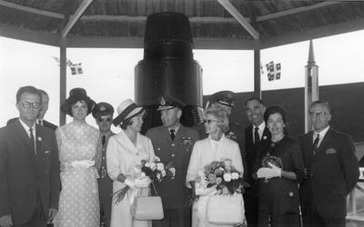 Présents sur la photo, des militaires et leurs familles lors de la première journée Canada–États-Unis au parc Boulamarque à Val-d’Or.
