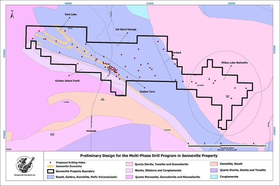 Troubadour Resources projet Senneville