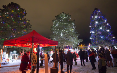 Illumination du sapin - Fondation CHVD
